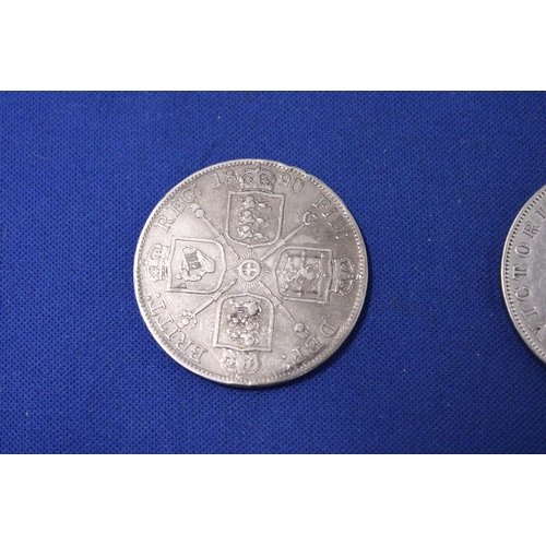 414 - TWO DOUBLE FLORINS TO INCLUDE AN 1890 AND AN 1889