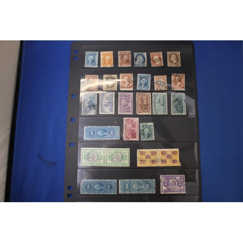 439 - TWO PAGES OF EARLY AMERICAN STAMPS