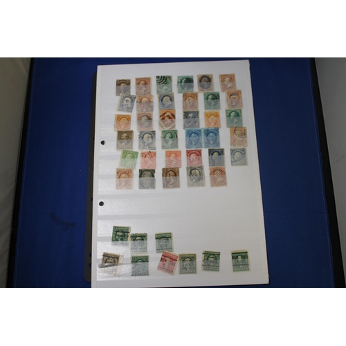 439 - TWO PAGES OF EARLY AMERICAN STAMPS