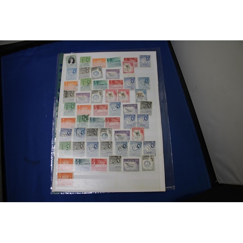 442 - TWO PAGES OF ADEN STAMPS