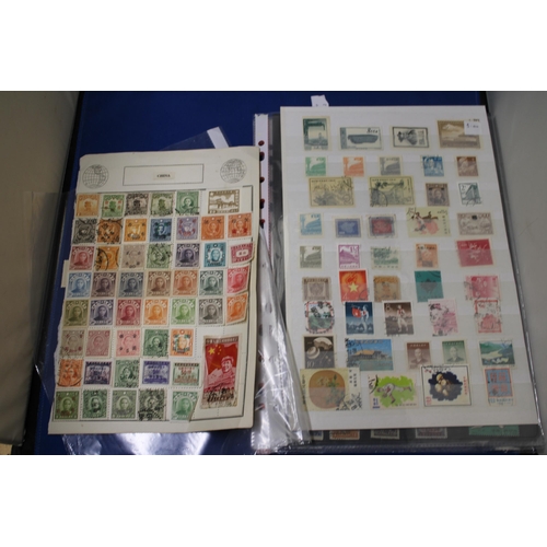 450 - TEN PAGES OF CHINESE STAMPS