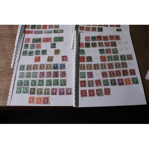 456 - A COLLECTION OF CANADIAN STAMPS (10+ SHEETS)