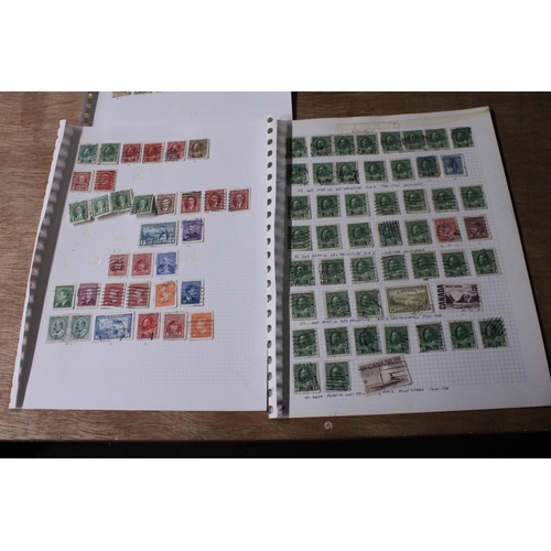 456 - A COLLECTION OF CANADIAN STAMPS (10+ SHEETS)