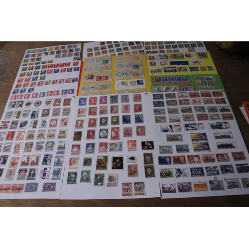 457 - A COLLECTION OF DENMARK STAMPS (10+ SHEETS)