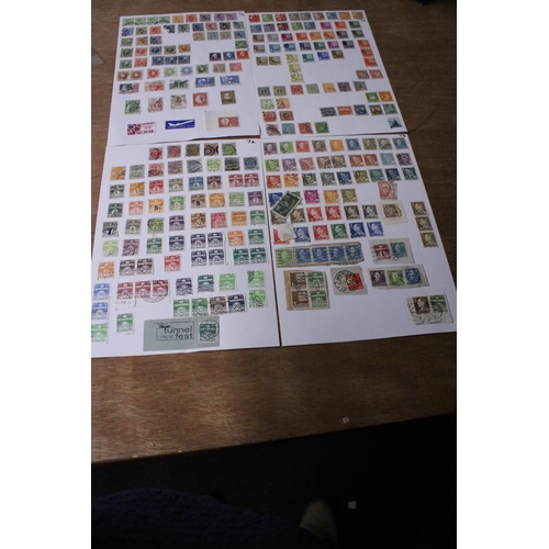 457 - A COLLECTION OF DENMARK STAMPS (10+ SHEETS)