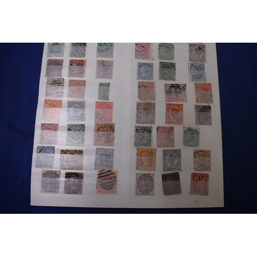 458 - ONE SHEET OF MIXED VICTORIAN EMPIRE STAMPS