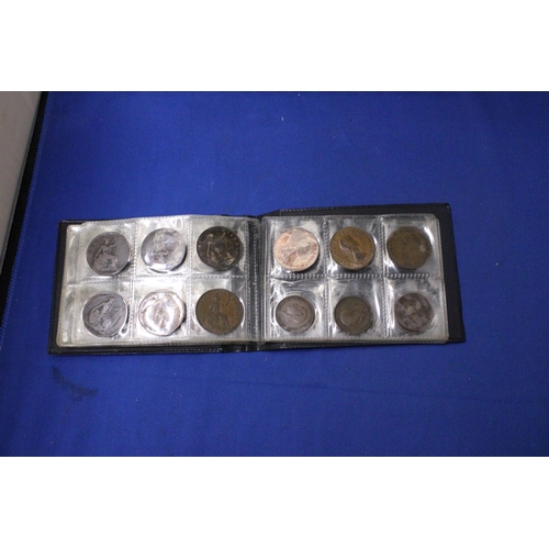 468 - AN ALBUM CONTAINING HALF CROWNS (APPROX 5) 1954 ONWARDS, TWO SHILLINGS (6), 12 ONE SHILLINGS, SIX PE... 