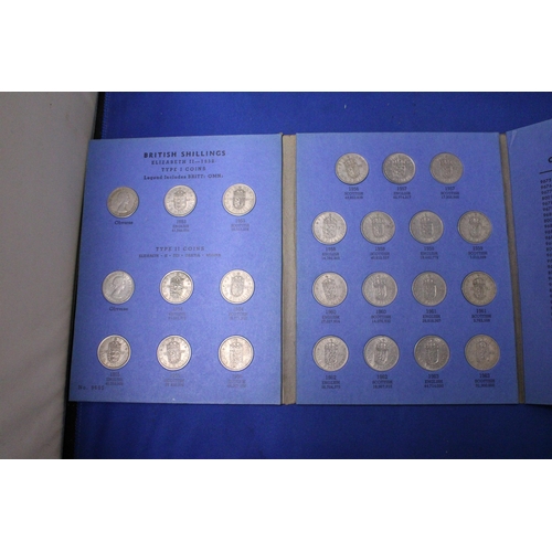 477 - A COLLECTION OF 1953 AND LATER SHILLINGS IN A FOLDER