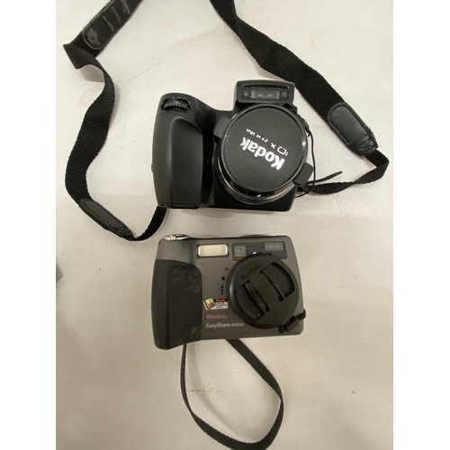 163 - TWO KODAK CAMERAS WITH CHARGER (DX7590 / DX7630)