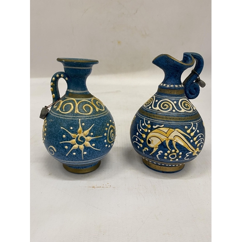 184 - FOUR HAND MADE GREEK JUGS