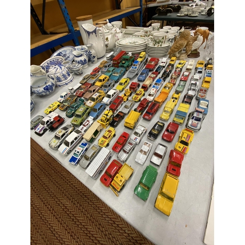 235 - A LARGE COLLECTION OF CORGI, DINKY, MATCHBOX, ETC DIE-CAST VEHICLES