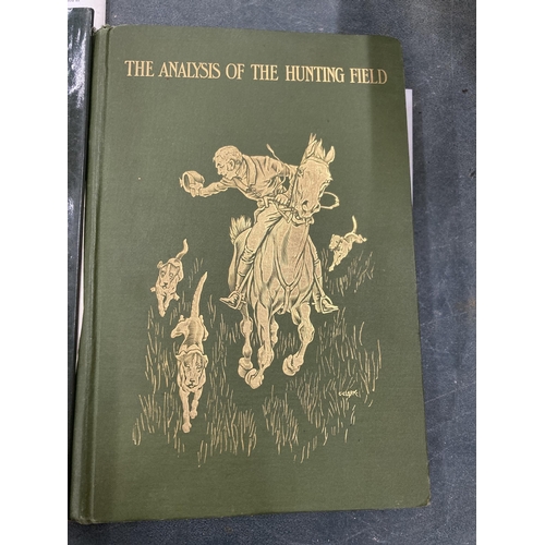 54 - TWO BOOKS TO INCLUDE THE ANALYSIS OF THE HUNTING FIELD DATED 1903 BEING A LIMITED COPY OF 500 TOGETH... 