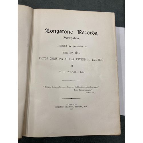 55 - FOUR VOLUMES TO INCLUDE REVOLT IN THE DESERT BY T.E. LAWRENCE DATED 1927, LONGSTONE RECORDS DERBYSHI... 