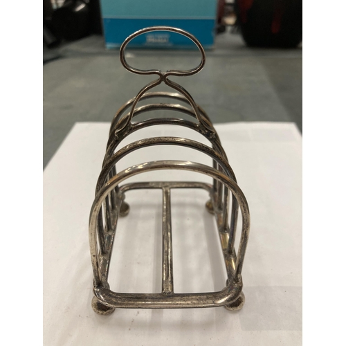 57 - AN 1896 VICTORIAN HALLMARKED SHEFFIELD SILVER TOAST RACK BY ATKIN BROTHERS WEIGHT 126 G