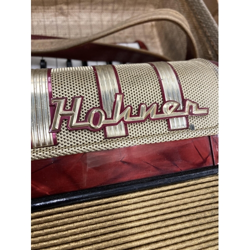 66 - A HOHNER CONCERTO IV ACCORDION IN ORIGINAL CASE