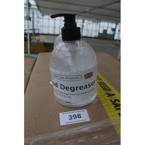 398 - PALLET OF DEGREASER - NO VAT