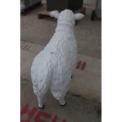 402 - SHEEP GARDEN STATUE  NO VAT