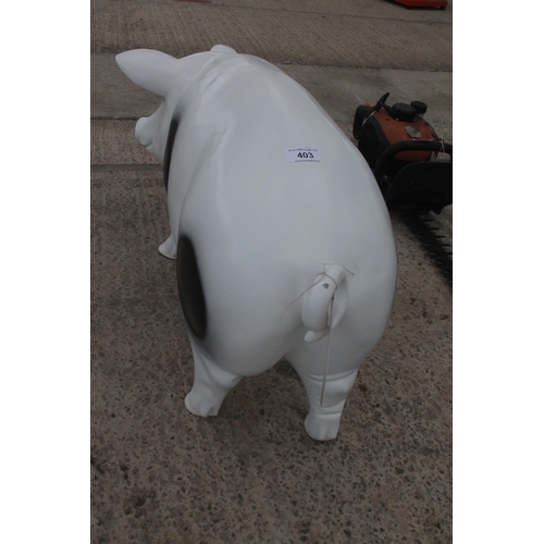 403 - PIG GARDEN STATUE  NO VAT