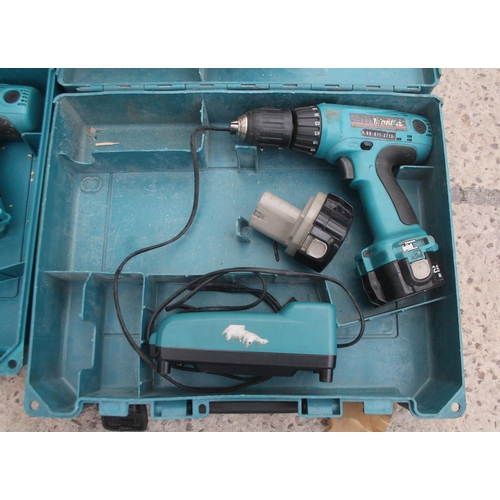 431 - 3 MAKITA BATTERY DRILLS  + VAT