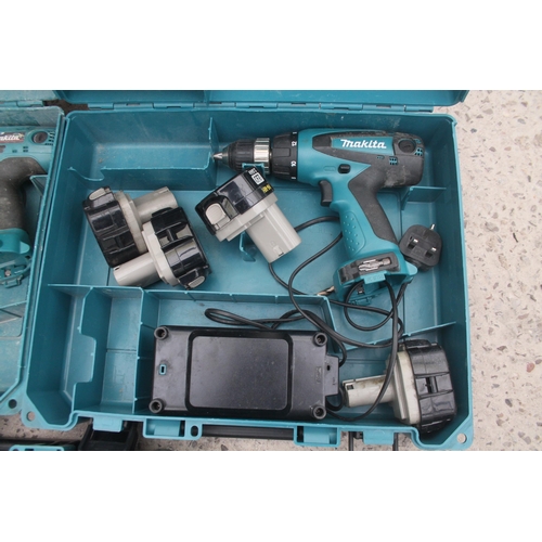 435 - 3 MAKITA BATTERY DRILLS  + VAT