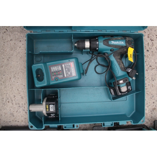 435 - 3 MAKITA BATTERY DRILLS  + VAT