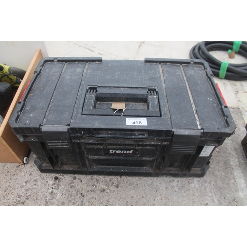 498 - TREND PLASTIC TOOL BOX  NO VAT