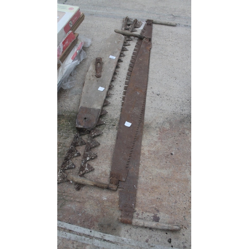 511 - 4 SAWS BOW AND MOWING BLADES IN WORKING ORDER  + VAT