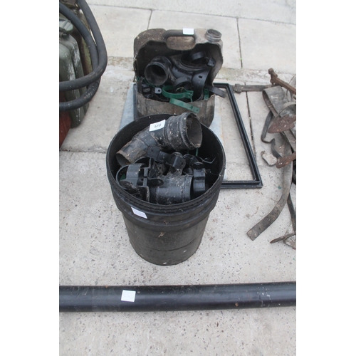 518 - MANHOLE COVER, PLUMBING BUCKET AND PIPE  + VAT