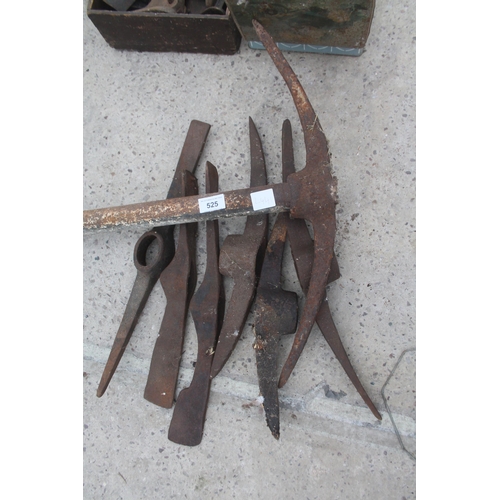 525 - SELECTION OF PICK AXES  + VAT