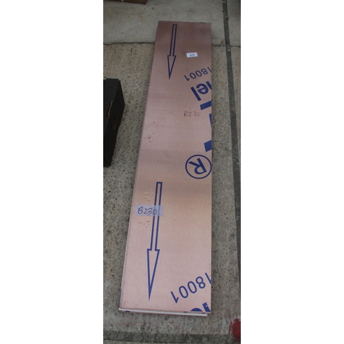 575 - 12 COPPER METAL STRIPS  NO VAT