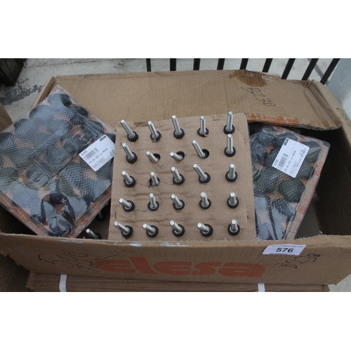 576 - 500 STAINLESS STEEL SCREW KNOBS  NO VAT