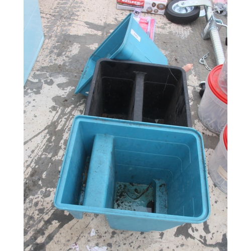 581 - THREE LAMB FEEDING BUCKETS - PLUS VAT