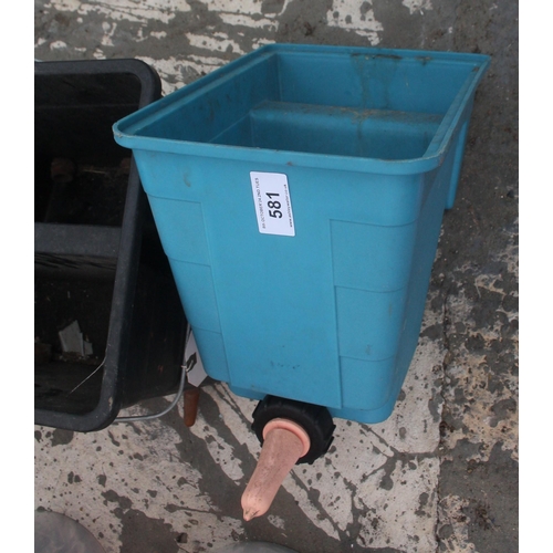 581 - THREE LAMB FEEDING BUCKETS - PLUS VAT