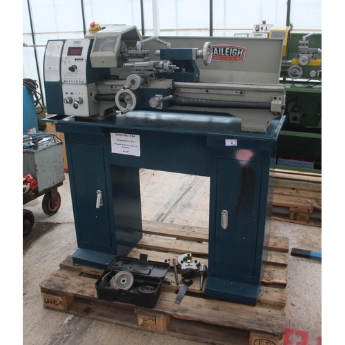 6 - BAILEIGH METAL  LATHE PLUGGED IN BUT NO POWER TO THE MACHINE SO SOLD NOT IN WORKING ORDER NO VAT