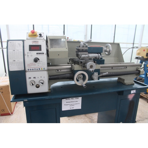 6 - BAILEIGH METAL  LATHE PLUGGED IN BUT NO POWER TO THE MACHINE SO SOLD NOT IN WORKING ORDER NO VAT