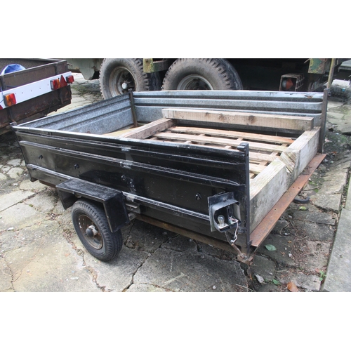 213 - TWO WHEEL TRAILER WITH PALLET FLOOR  NO VAT