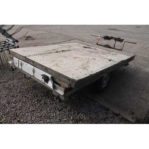 246 - CONWAY FLAT TRAILER WITH FRONT BAR  NO VAT