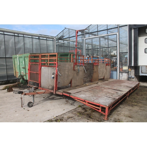 250 - TWIN AXLE SHEARING TRAILER 16' LONG  + VAT