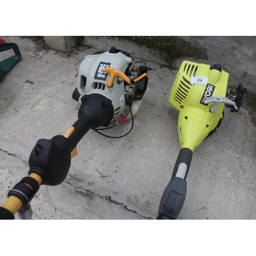 29 - 2 RYOBI PETROL STRIMMERS  + VAT