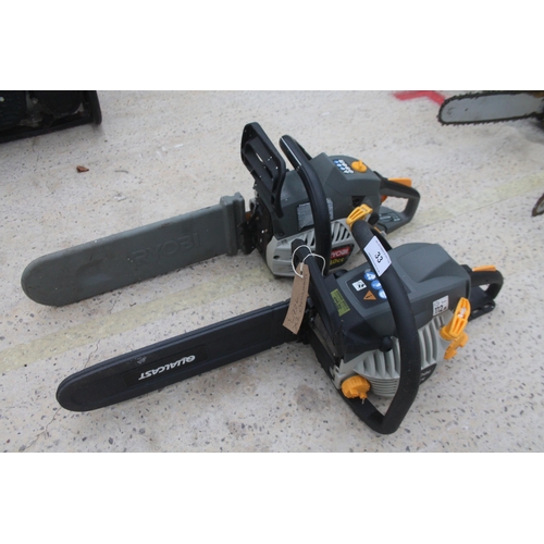 33 - 2 RYOBI PETROL CHAINSAWS EACH 15