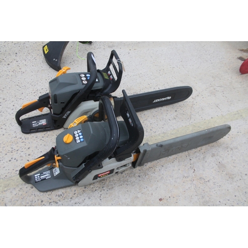 33 - 2 RYOBI PETROL CHAINSAWS EACH 15