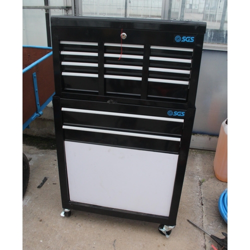 61 - NEW TOOL BOX WITH KEYS  NO VAT