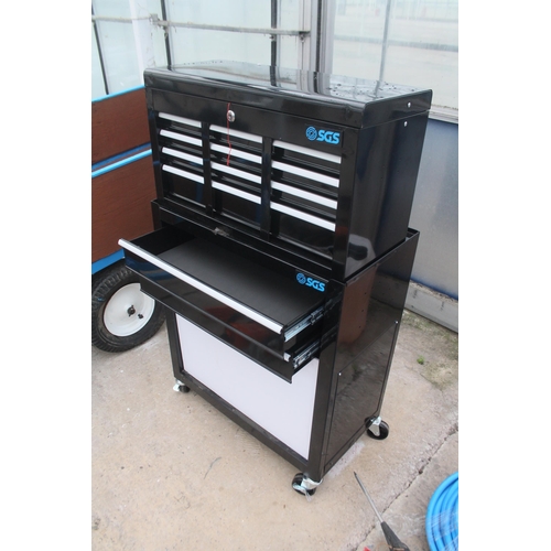 61 - NEW TOOL BOX WITH KEYS  NO VAT