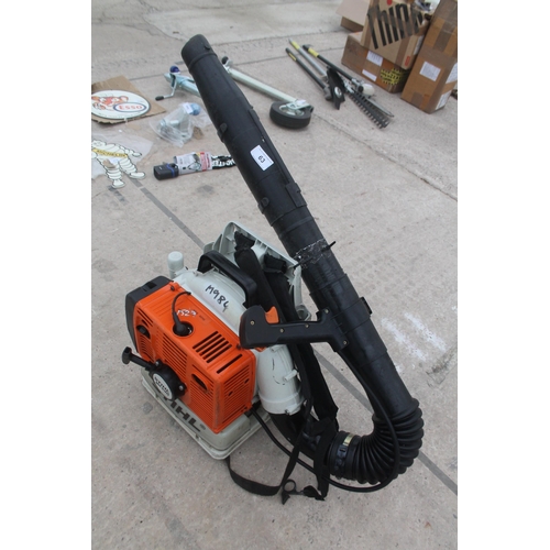 63 - STIHL BACK PACK BLOWER BR420  NO VAT