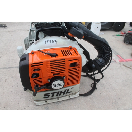 63 - STIHL BACK PACK BLOWER BR420  NO VAT