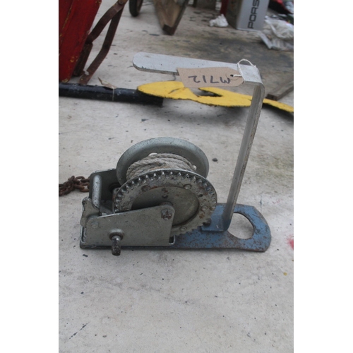 778 - BLOCK AND TACKLE AND WINCH IN WORKING ORDER  NO VAT