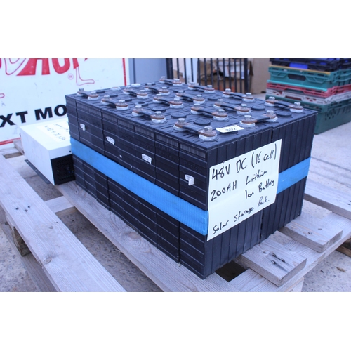 802 - 48V200AH LITHIUM ION BATTERY WITH 48V 5KW 230V 0=OFF GRID INVERTER - DRY STORED - PLUS VAT