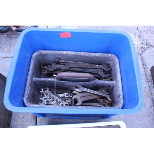 832 - 2 BOXES OF SPANNERS AND NAILS  NO VAT