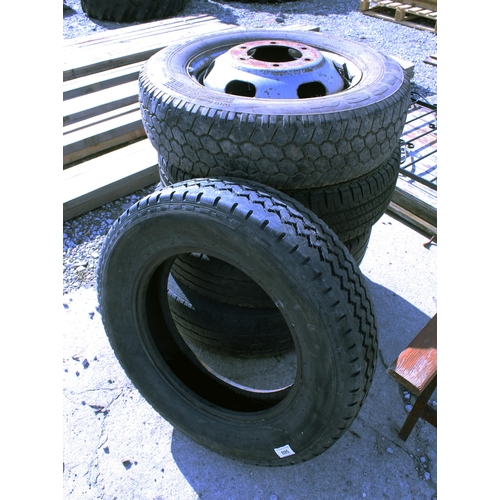 895 - FORD TRANSIT WHEELS AND TYRES (1 NEW TYRE, NEW 16