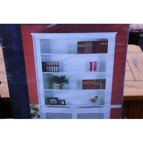 2955 - A WINTHER BROWN BOXED BOOKCASE